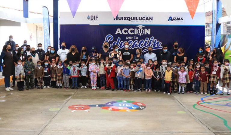 Rehabiltan jardín de niños en Huixquilucan