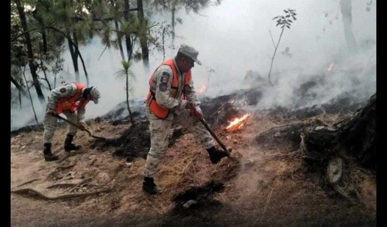 Reportan controlado al 60% incendio en Valle de Bravo